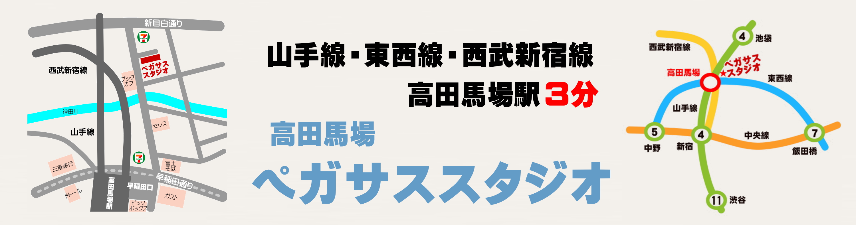 高田馬場レンタルスタジオバナー